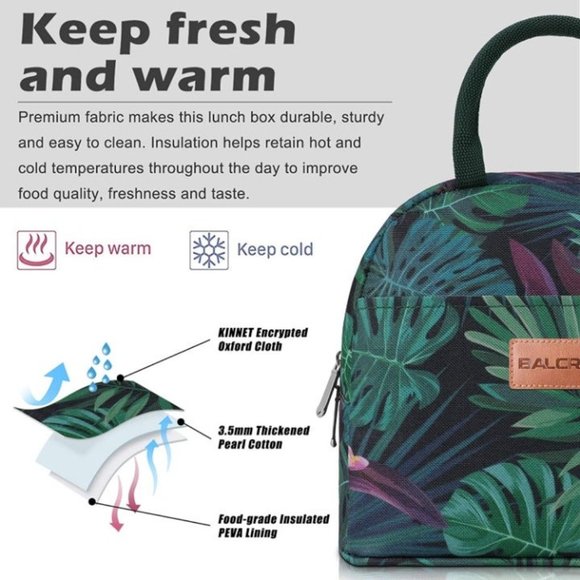 Lunch Bag for Women Men Insulated Lunch Box for Adult Reusable Lunch Tote Bag - Picture 2 of 6